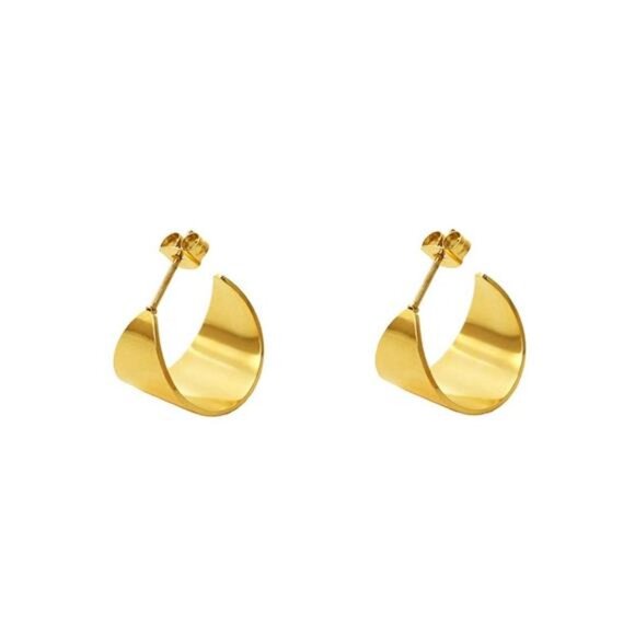 18K Gold-Plated Stud Earrings - Picture 5 of 5